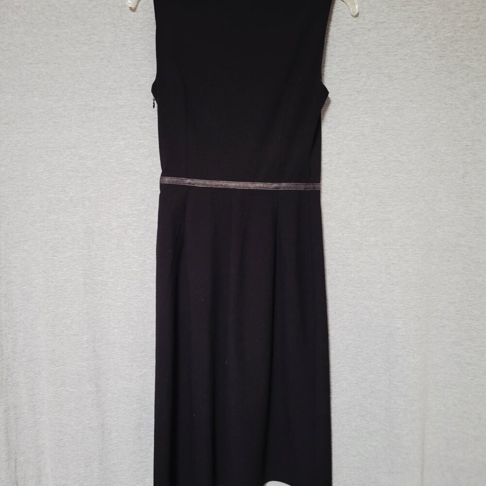 Women's The Limited Sleeveless Black Little Dress with Front Slit Size 2 - Picture 6 of 7